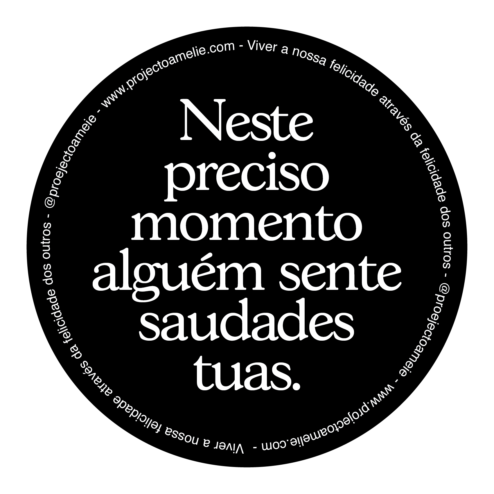 Autocolante "Saudades"